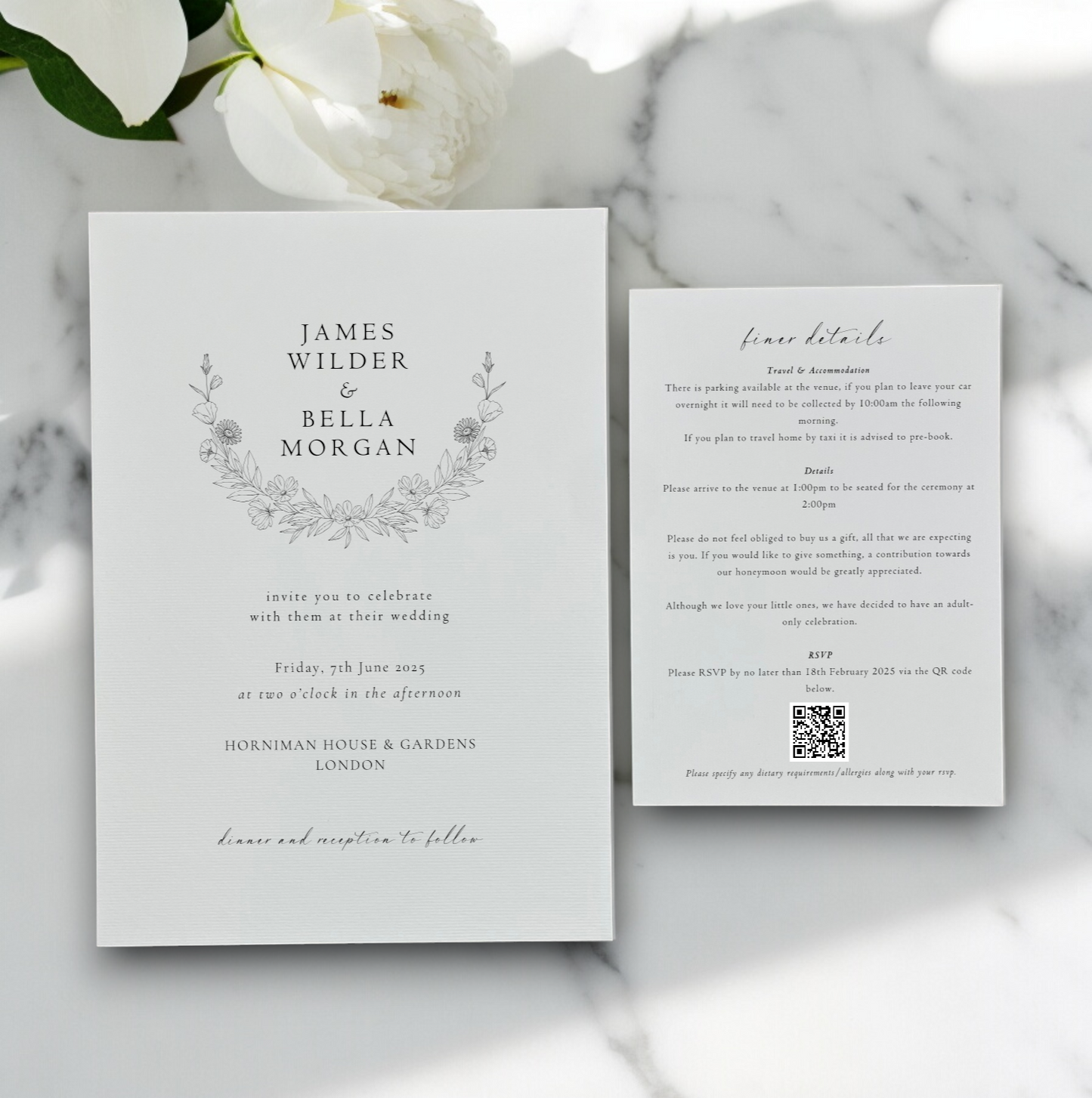 Hyacinth | Wedding Invitation (Day Guests)