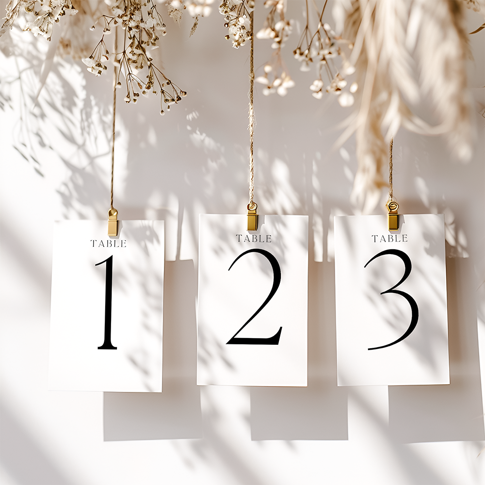 Alexa | Table Numbers/Names • White