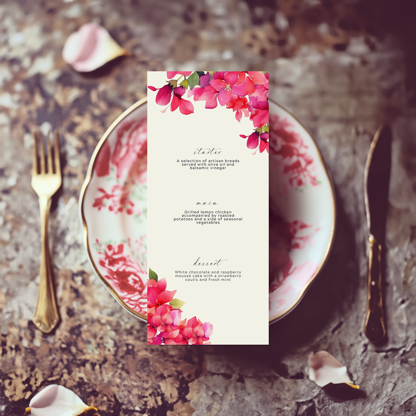 Mediterranean Dreams | Menu DL Portrait