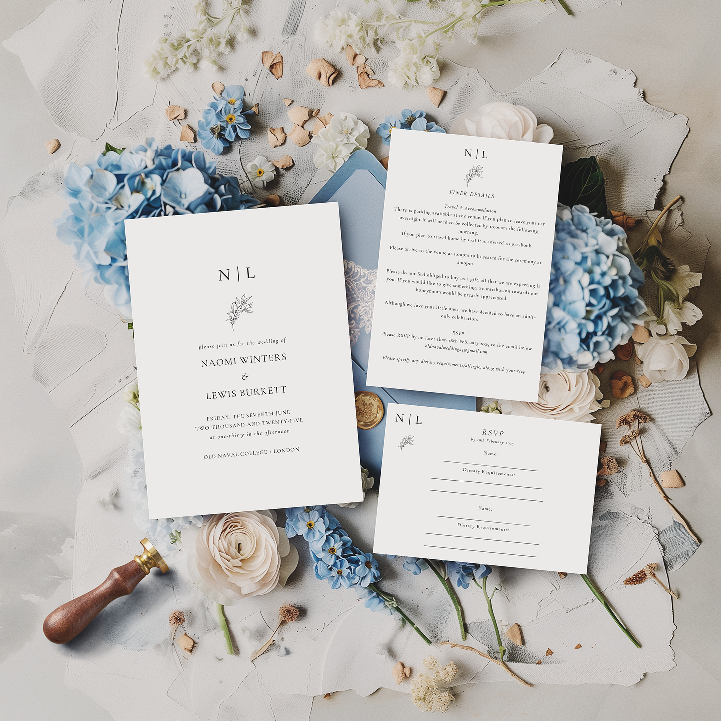 Daphne | Wedding Invitation (Day Guests)