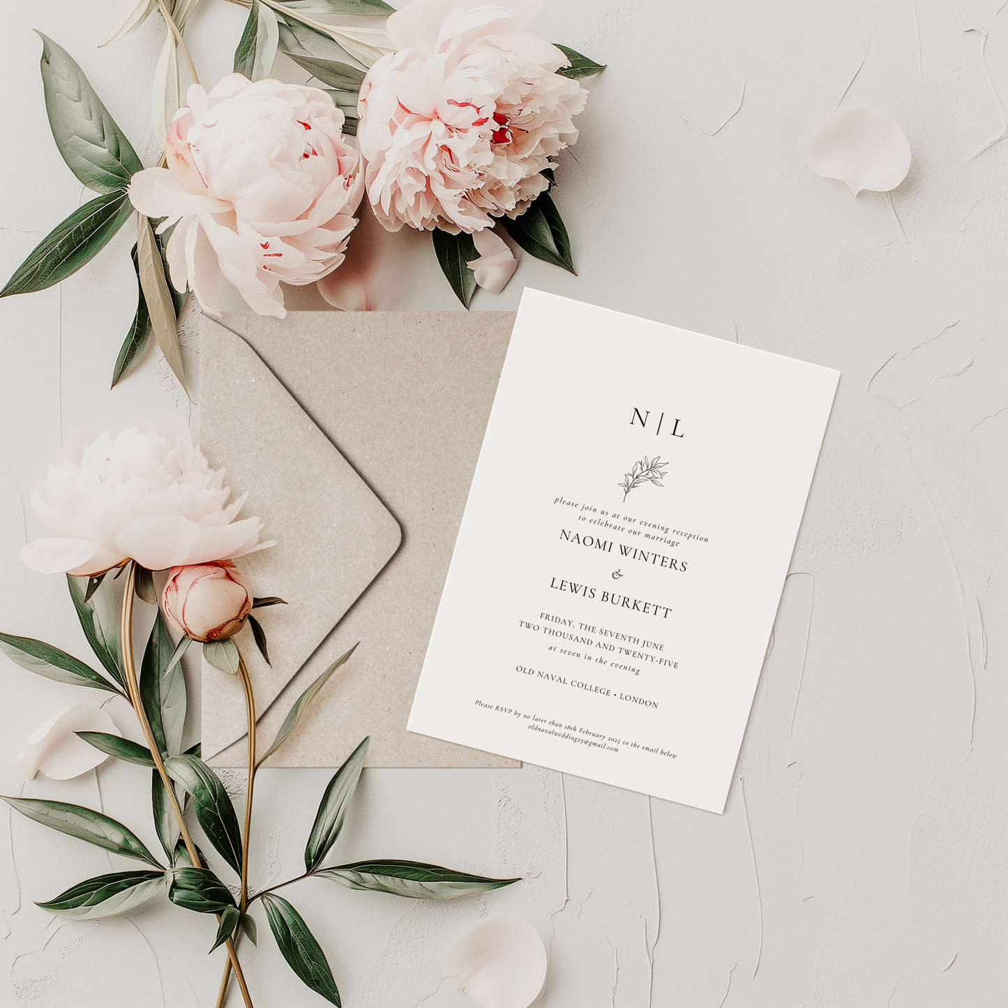 Daphne | Evening Wedding Invitation