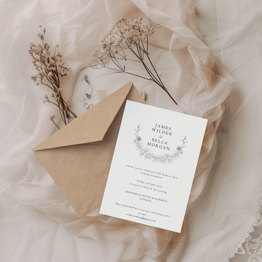 Hyacinth | Evening Wedding Invitation