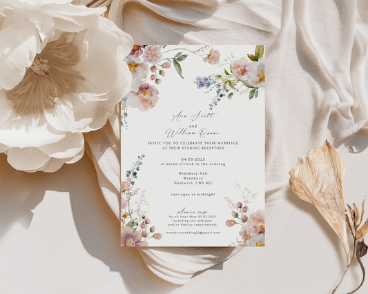 Iris | Evening Wedding Invitation