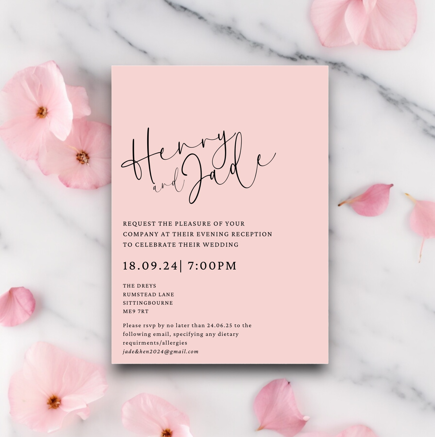 Willow | Wedding Invitation (Evening guests)