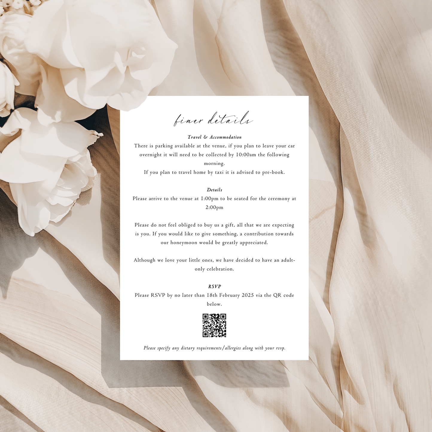 Hyacinth | Wedding Invitation Details Card