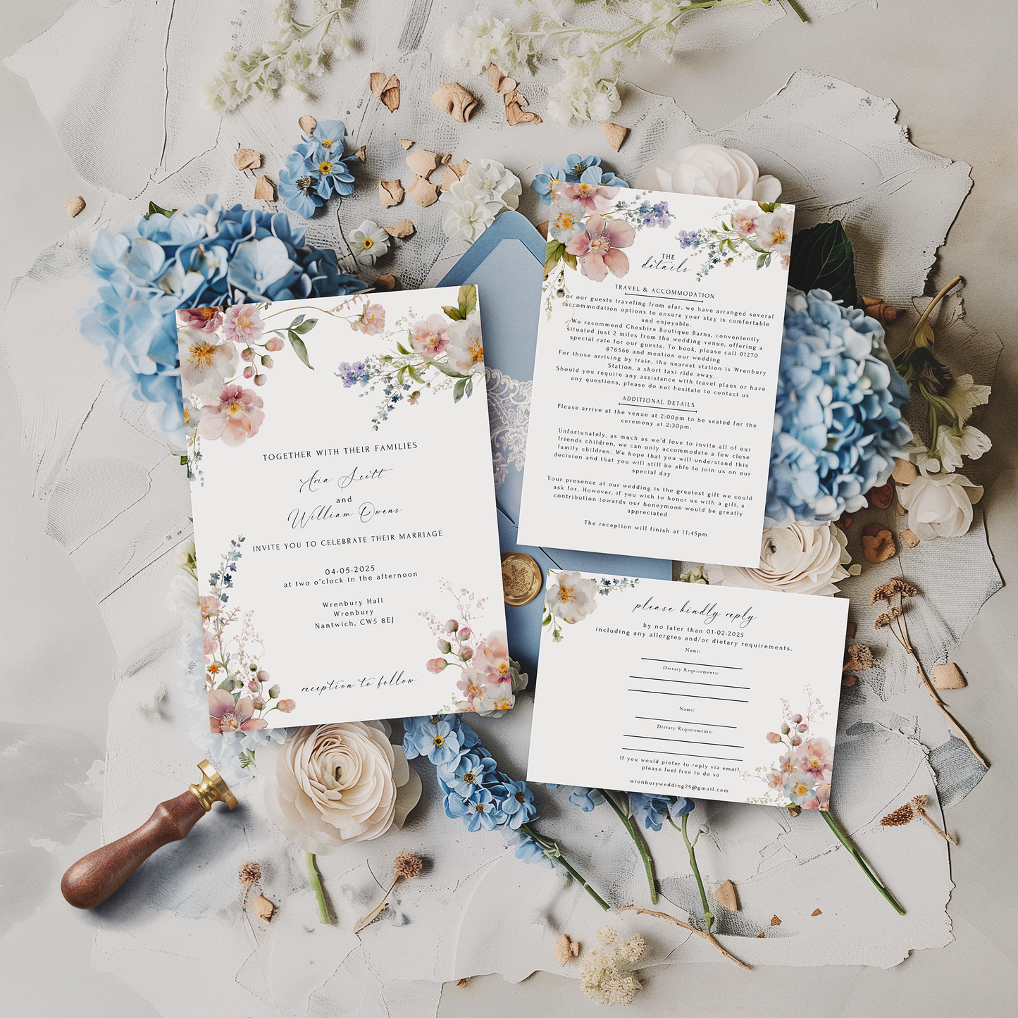 Iris | Wedding Invitation (Day Guests)