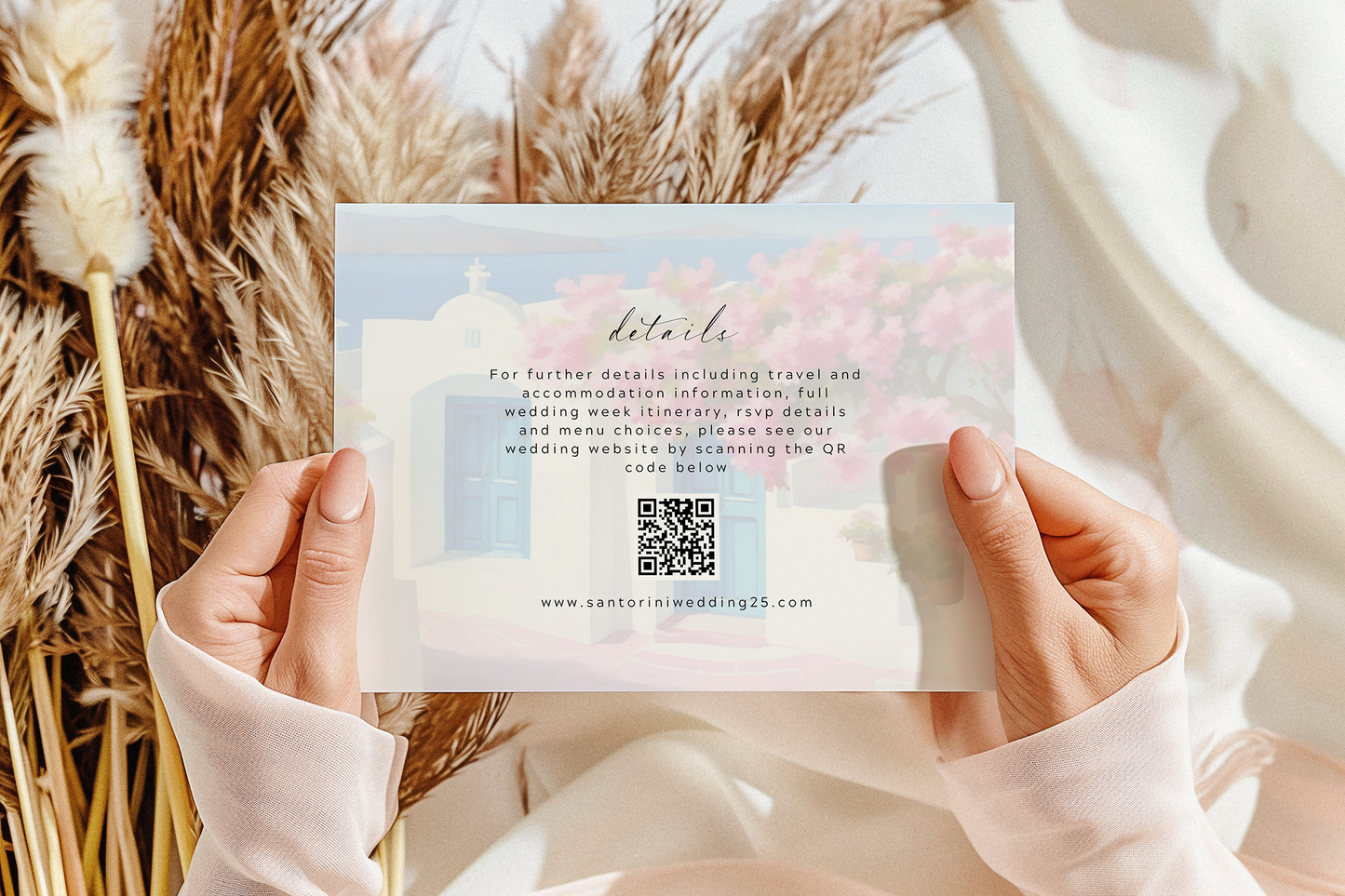 Mediterranean Dreams | Wedding Invitation Details Card