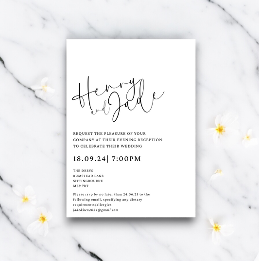 Willow | Wedding Invitation (Evening guests)